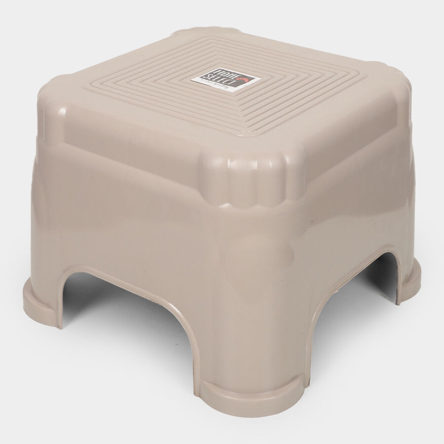 Brown Plastic Bath Stool, , large image number null
