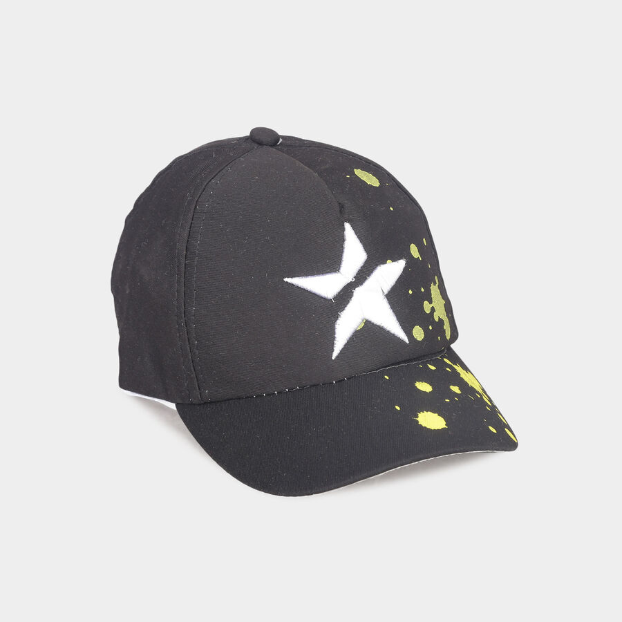 Kids' Black Nylon/Polyester Cap, , large image number null
