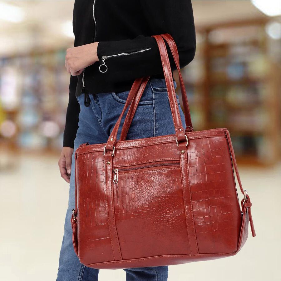 Women's Tan Polyurethane Hand Bag, , large image number null