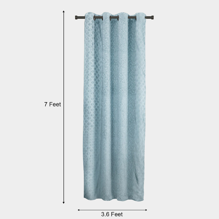 7 ft.Light Blue Polyester Curtain, , large image number null