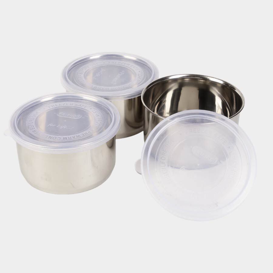 Steel Lunch Box, 3 Containers and 1 Bag, , large image number null