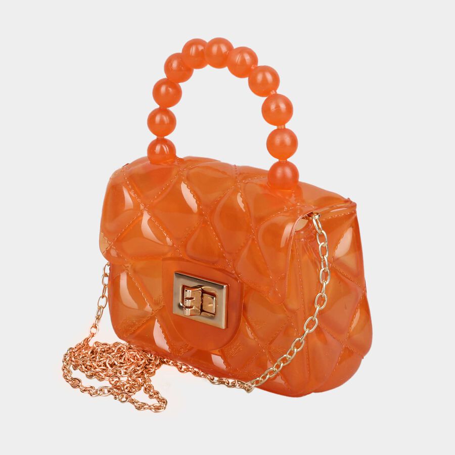 Kid's Orange Polyurethane Bag, , large image number null