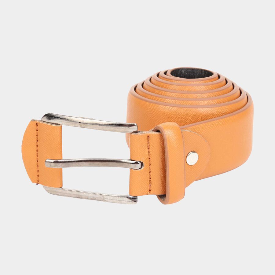 Men's Tan Polyurethane Casual Belt, , large image number null