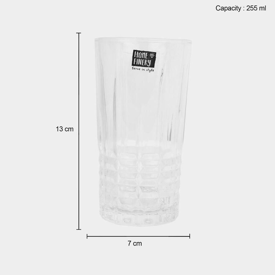255 ml Glass Tumbler Set of 6, , large image number null