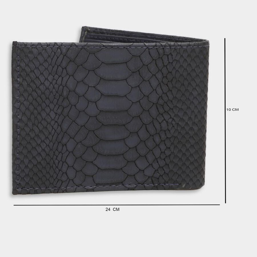 Men's Blue Polyurethane Wallet, , large