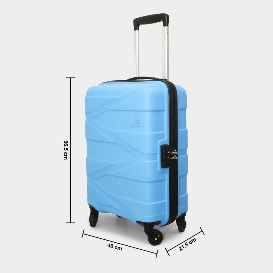 4-Wheel Dark Blue Polypropylene Hard Case Trolley, Small, , large image number null