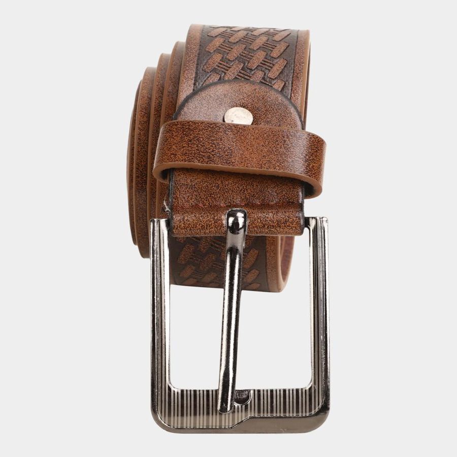Men's Tan Polyurethane Casual Belt, , large