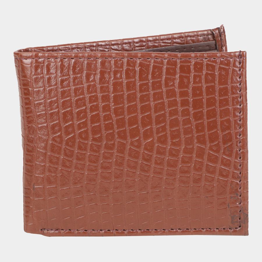 Men's Brown Polyurethane Wallet, , large