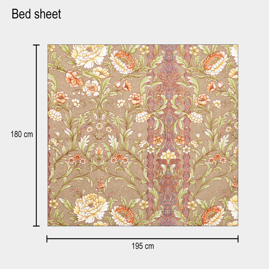 120 GSM Brown Microfiber Double Bedsheet, , large image number null