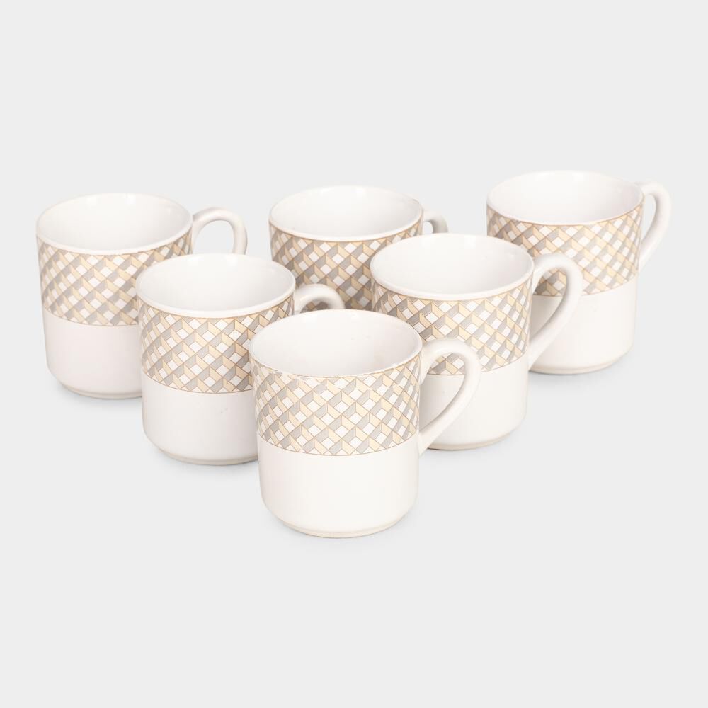 Home Finery                         120 ml Stoneware Cup, Set of 6