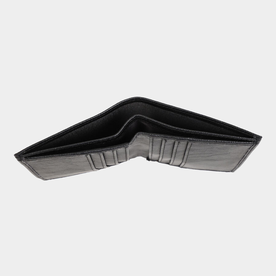 Men's Black Polyurethane Wallet, , large image number null