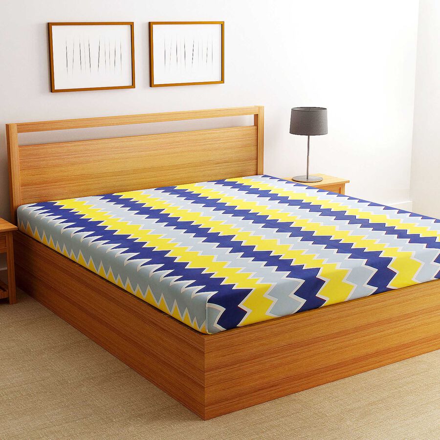 95 GSM Microfiber Double Bedsheet, , large image number null