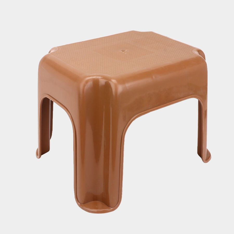 Brown Plastic Bath Stool, , large image number null
