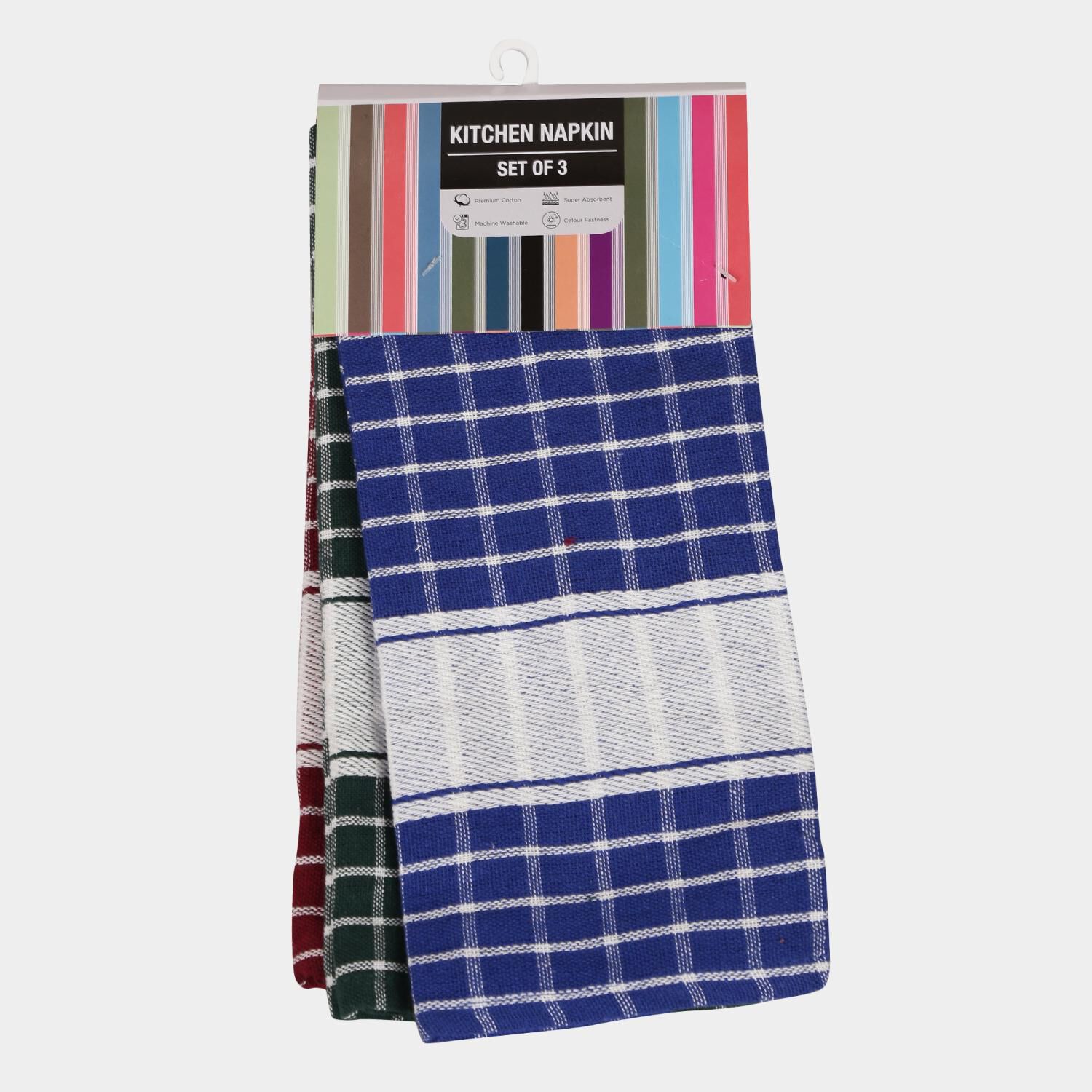 Home Beautiful                         Cotton Kitchen Napkin Set of 3