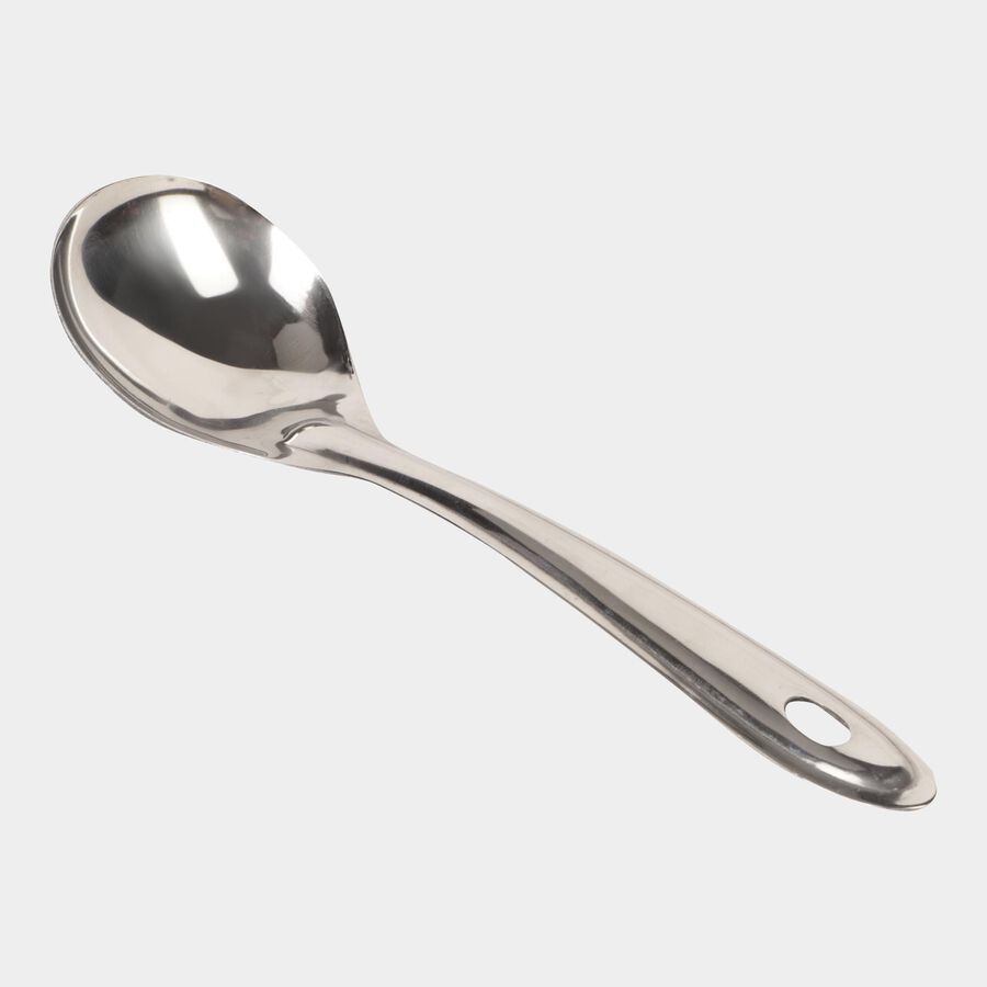Silver Steel Serving Spoon, , large image number null