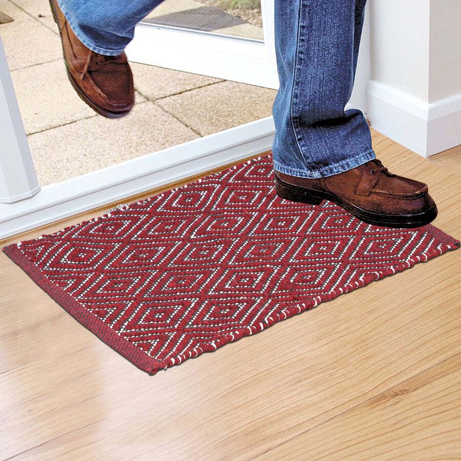 Maroon Polyester Door Mat, , large image number null
