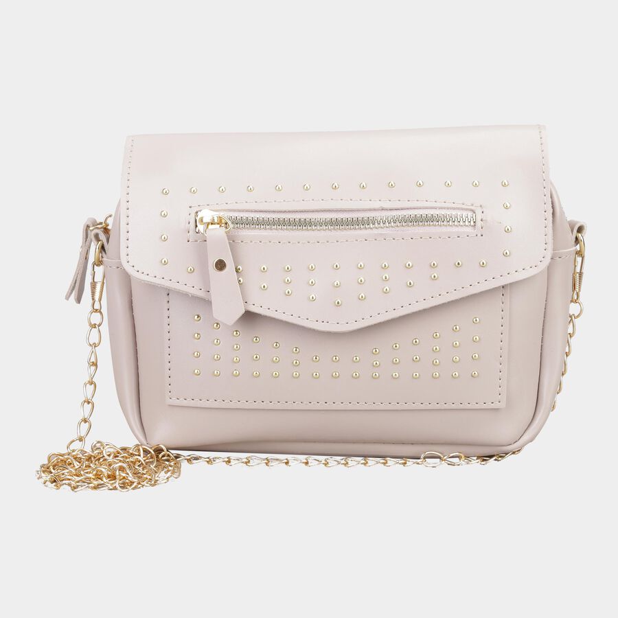 Women's Polyurethane Envelope/Zipper Sling Bag, , large image number null