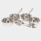 4 Pcs Stainless Steel Serving Bowl with Spoons, , small image number null
