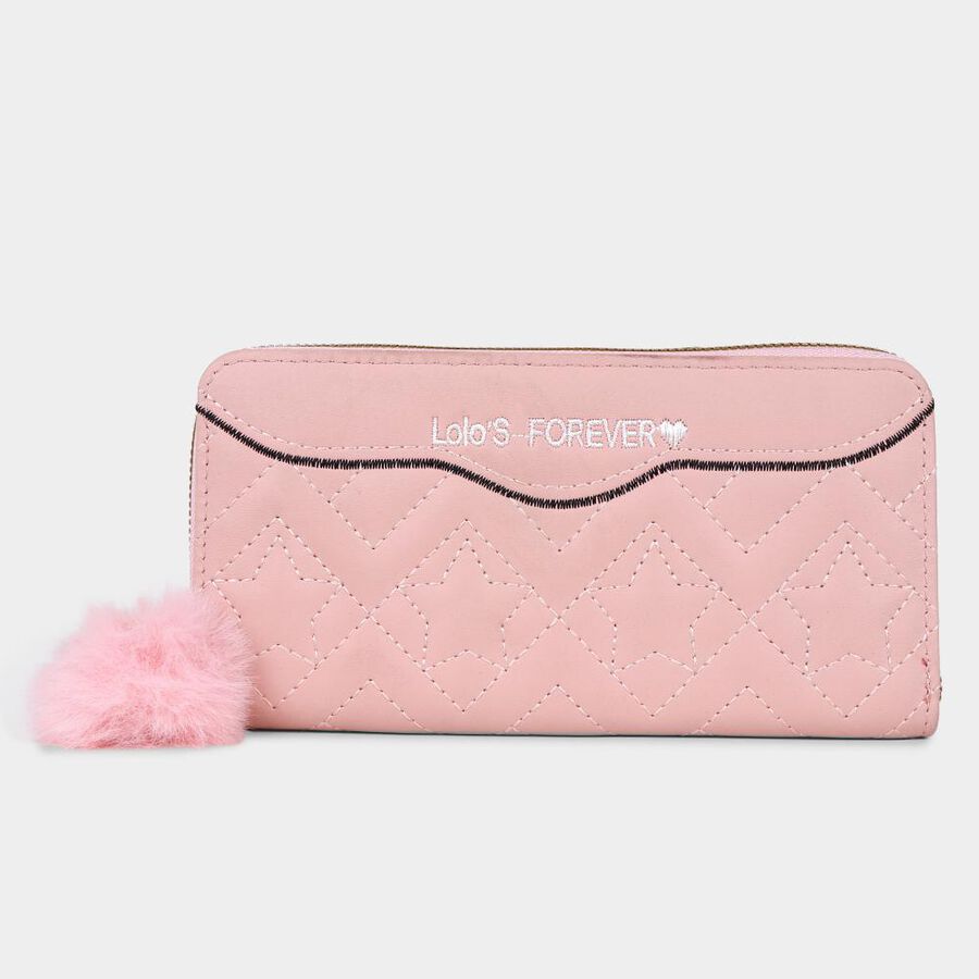 Women's Pink Polyurethane Handbag, , large image number null