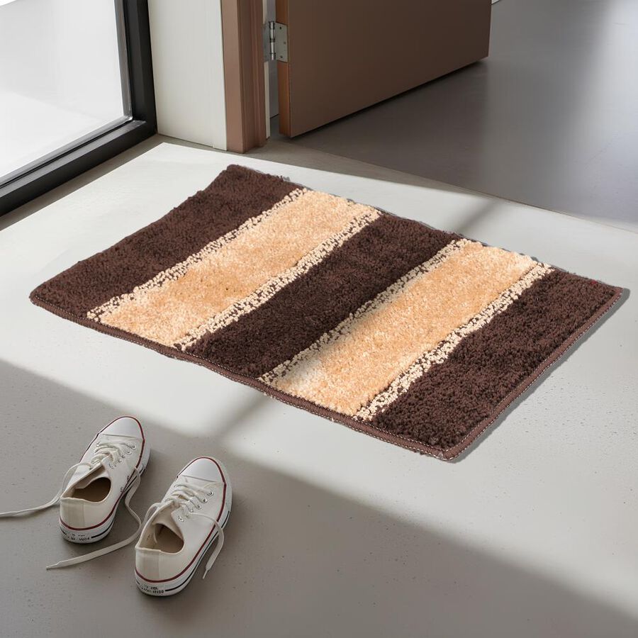 Anti-SKId Brown Polyester Door Mat, , large image number null