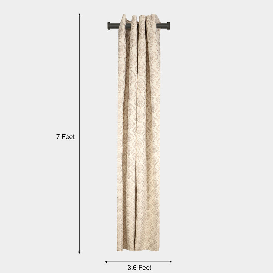 7ft. Cream Polyester Curtain, , large