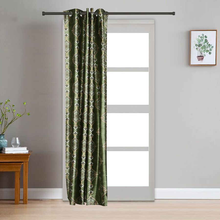 7ft. Dark Green Microfiber Door Curtain, , large image number null
