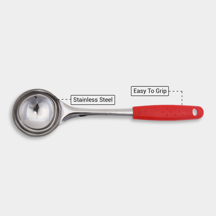 Stainless Steel Ladle With Plastic Handle, , large image number null