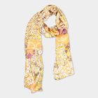 Women's Yellow Viscose Scarf, , small image number null