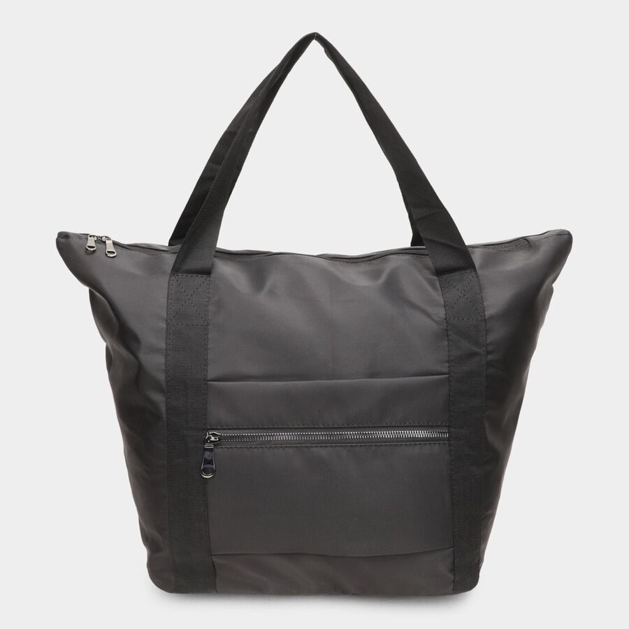 Women's Black Fabric-Polyester Tote Bag, , large image number null