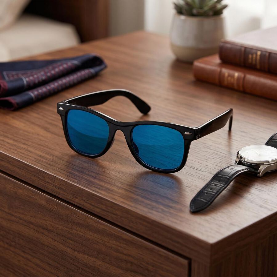 Kid's Blue Frame Sunglasses, , large