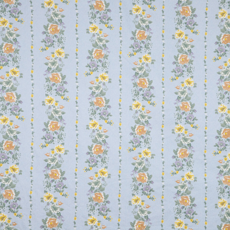 120 GSM Blue Polyester Double Bedsheet, , large image number null