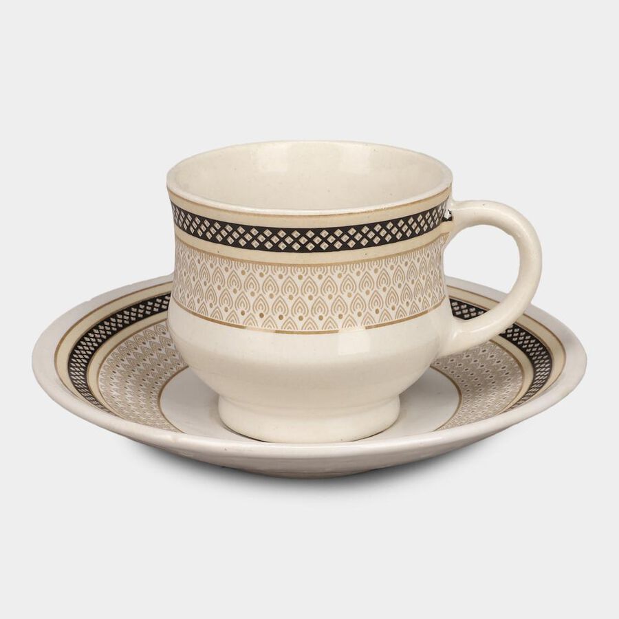 160ml Bone China Cup & Saucer Set of 6, , large