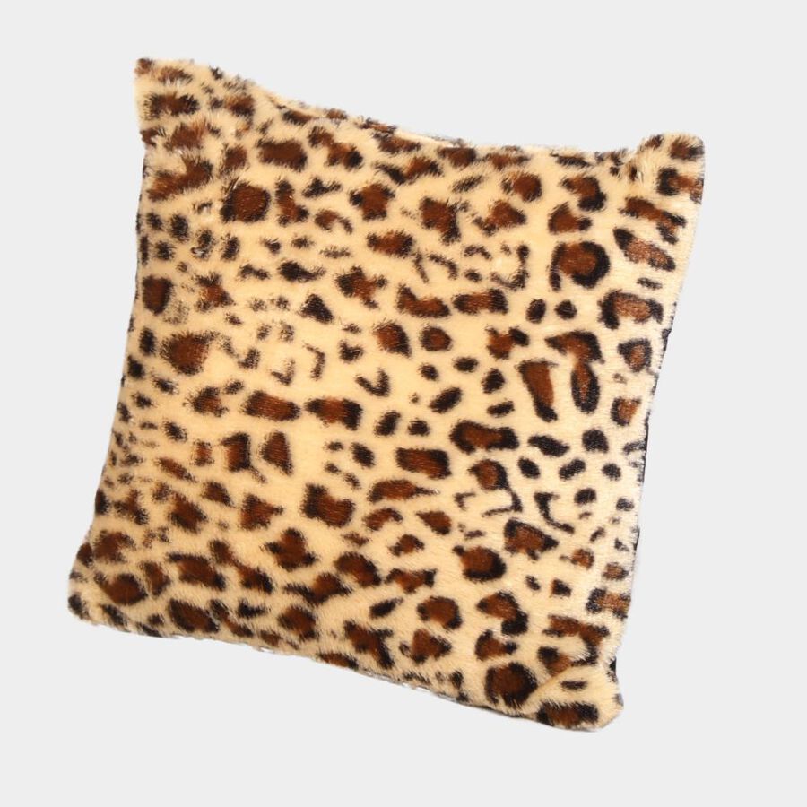 Leopard Printed Velvet Cushion, , large