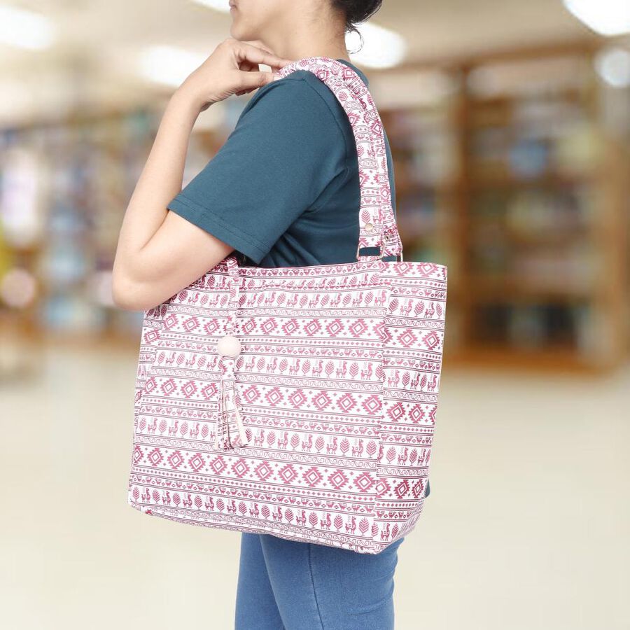 Women's Pink Polyurethane Hand Bag, , large image number null
