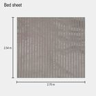Grey Microfiber Double Bedsheet with Pillow Cover, , small