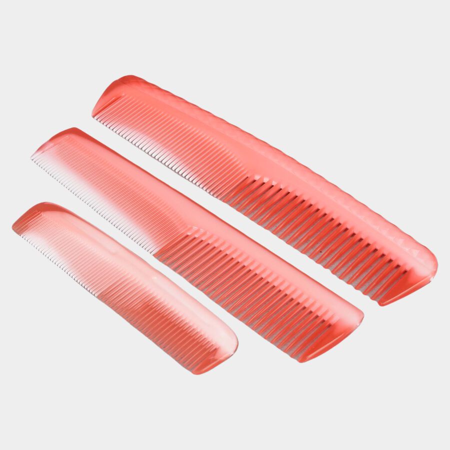 Plastic Hair Comb, Set of 3, , large image number null