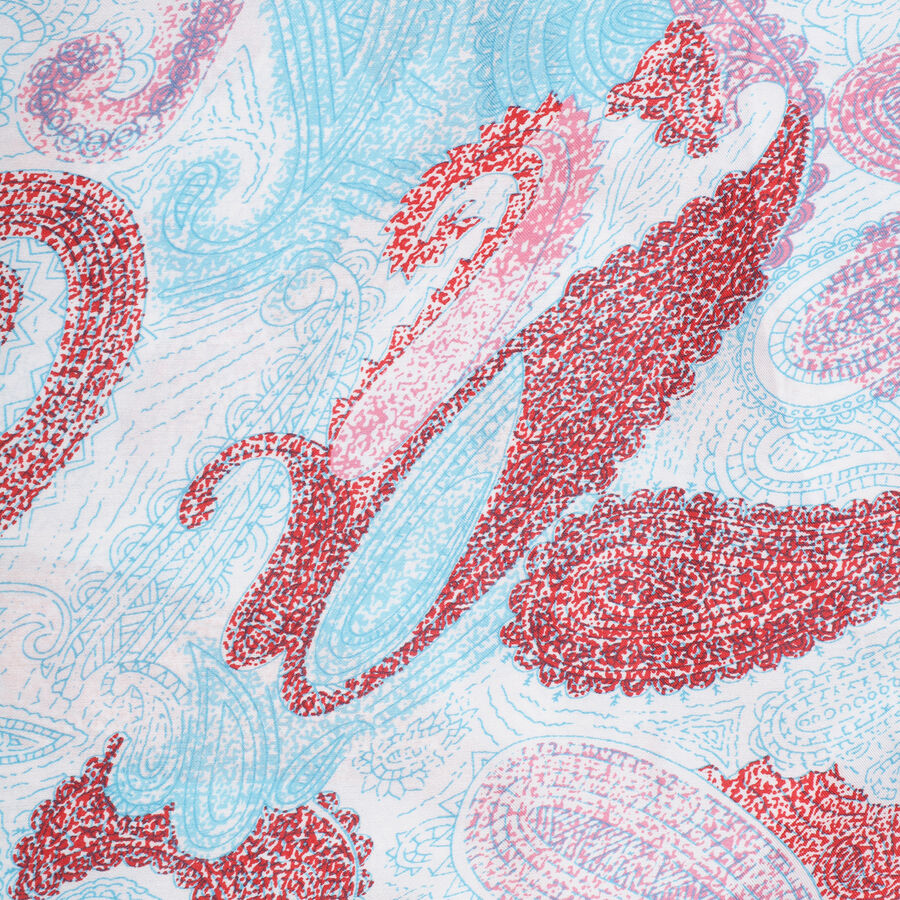 Women's Light Blue Nylon/Polyester Scarf, , large image number null