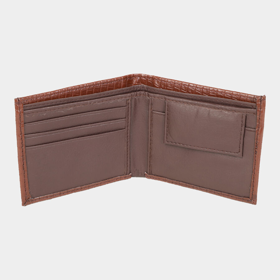 Men's Brown Polyurethane Wallet, , large