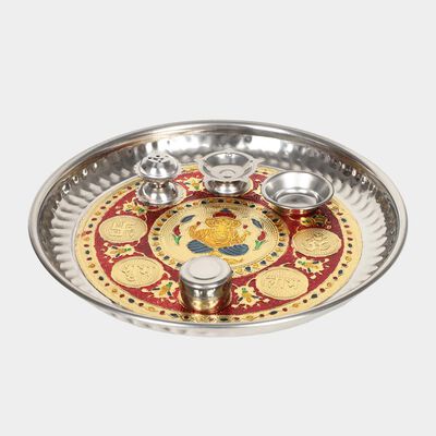 Steel Pooja Plate