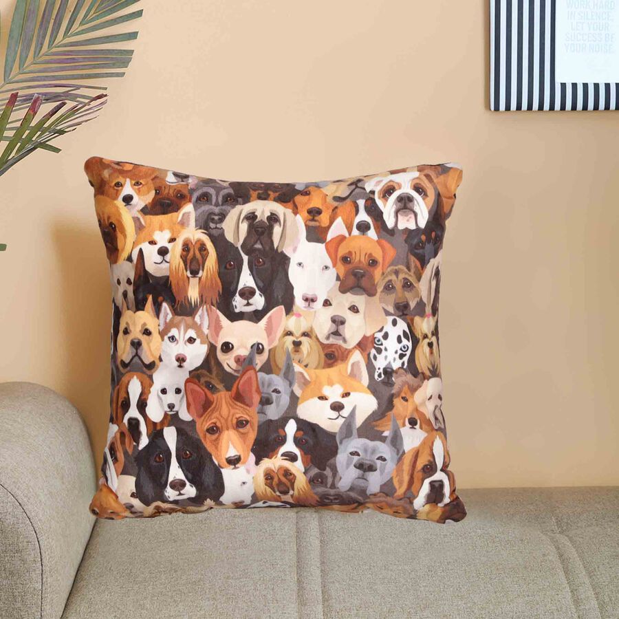Multicolor Printed Cushion, , large