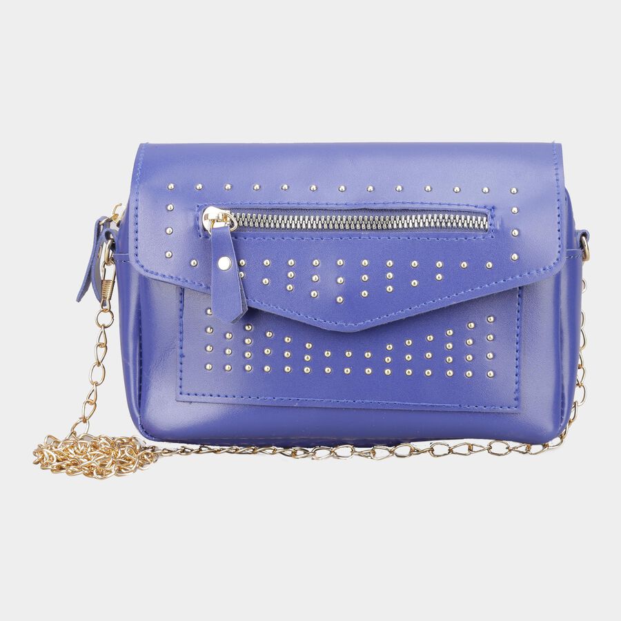 Women's Polyurethane Envelope/Zipper Sling Bag, , large image number null