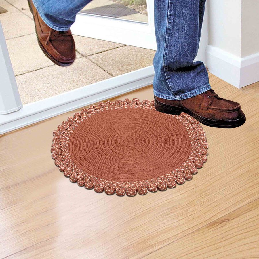 Brown Polyester Door Mat, , large image number null