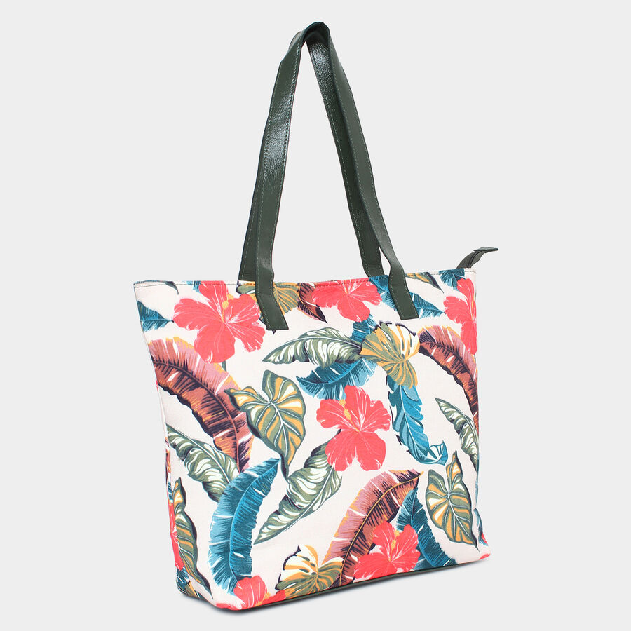 Women Printed Beige Tote Bag, , large image number null