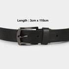 Men's Black Pu Formal Belt, , small image number null