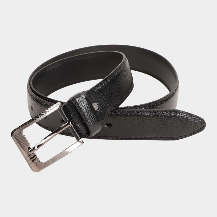 Men's Black Polyurethane Casual Belt, , large image number null