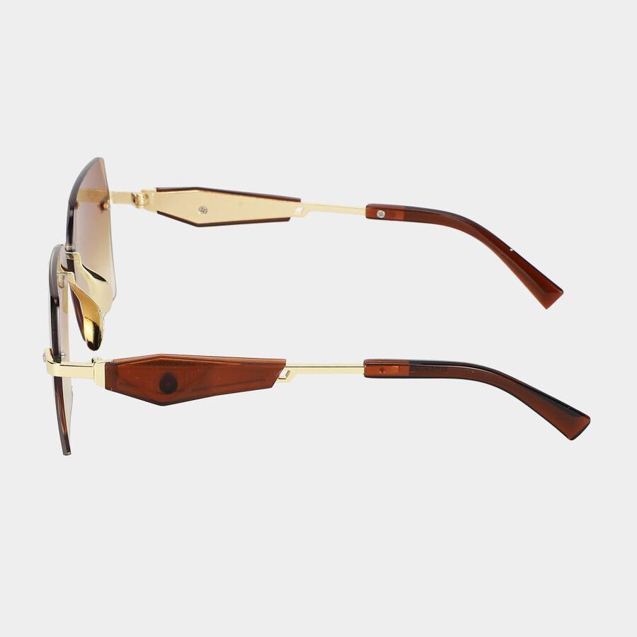 Men's Brown Plastic Mens Sunglasses , , large