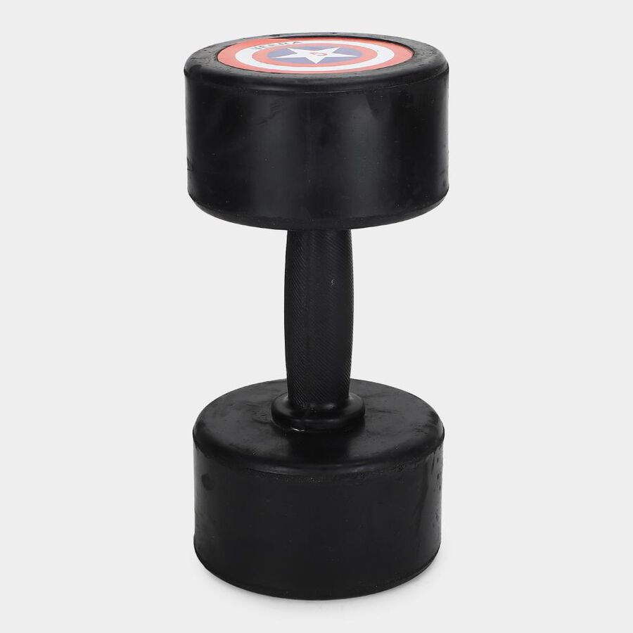 Black Rub-Iron Dumbbells, , large
