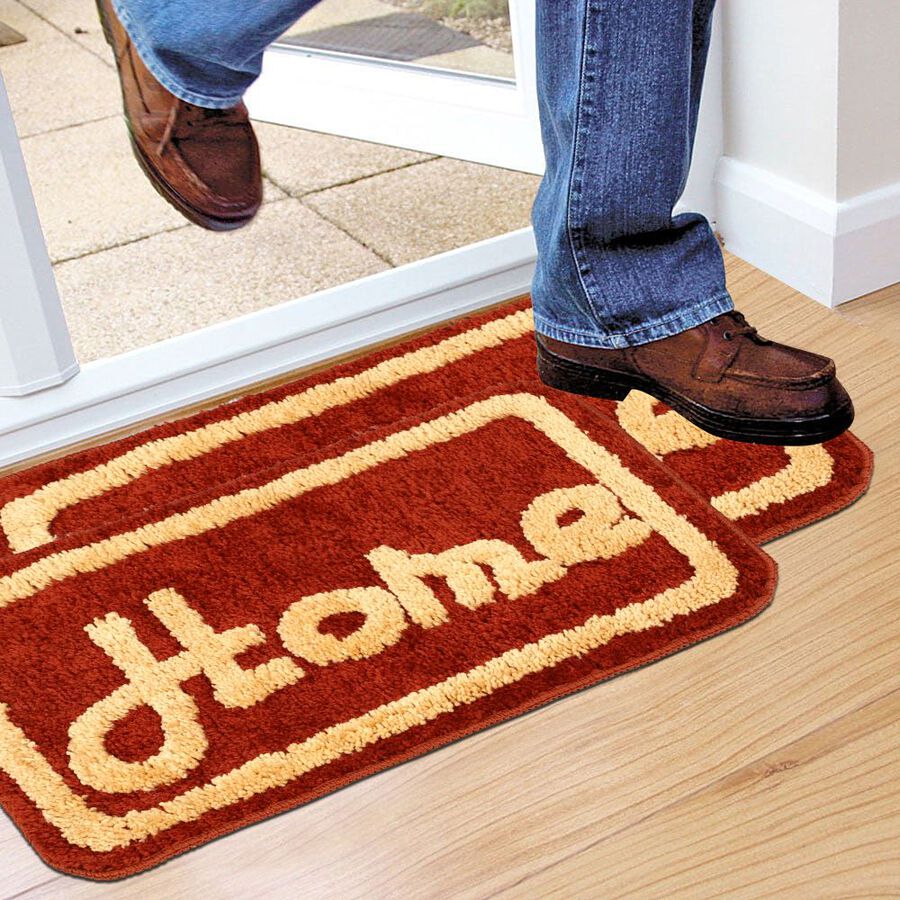 Anti-Skid Mustard Polyester Door Mat, , large image number null