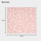 Pink Microfiber Double Bedsheet with Pillow Cover, , small