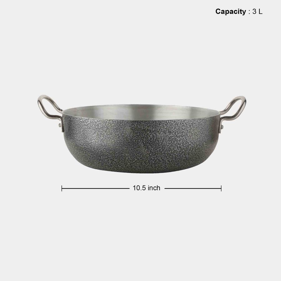 3 L Aluminum Kadhai, Induction Compatible, , large image number null